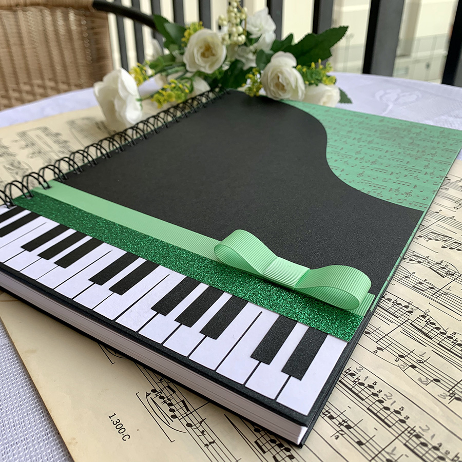 Caderno Grande de Música Piano - Verde - Imagem 2