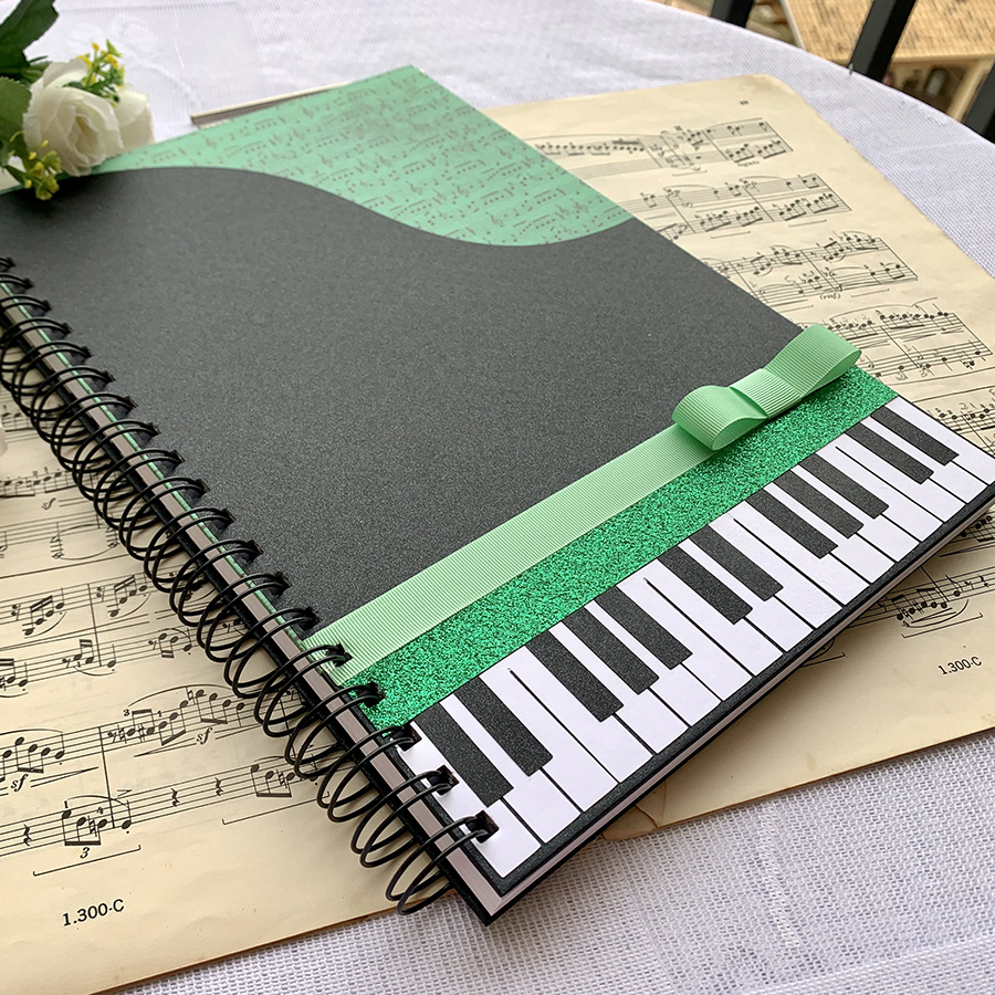 Caderno Grande de Música Piano - Verde - Imagem 3
