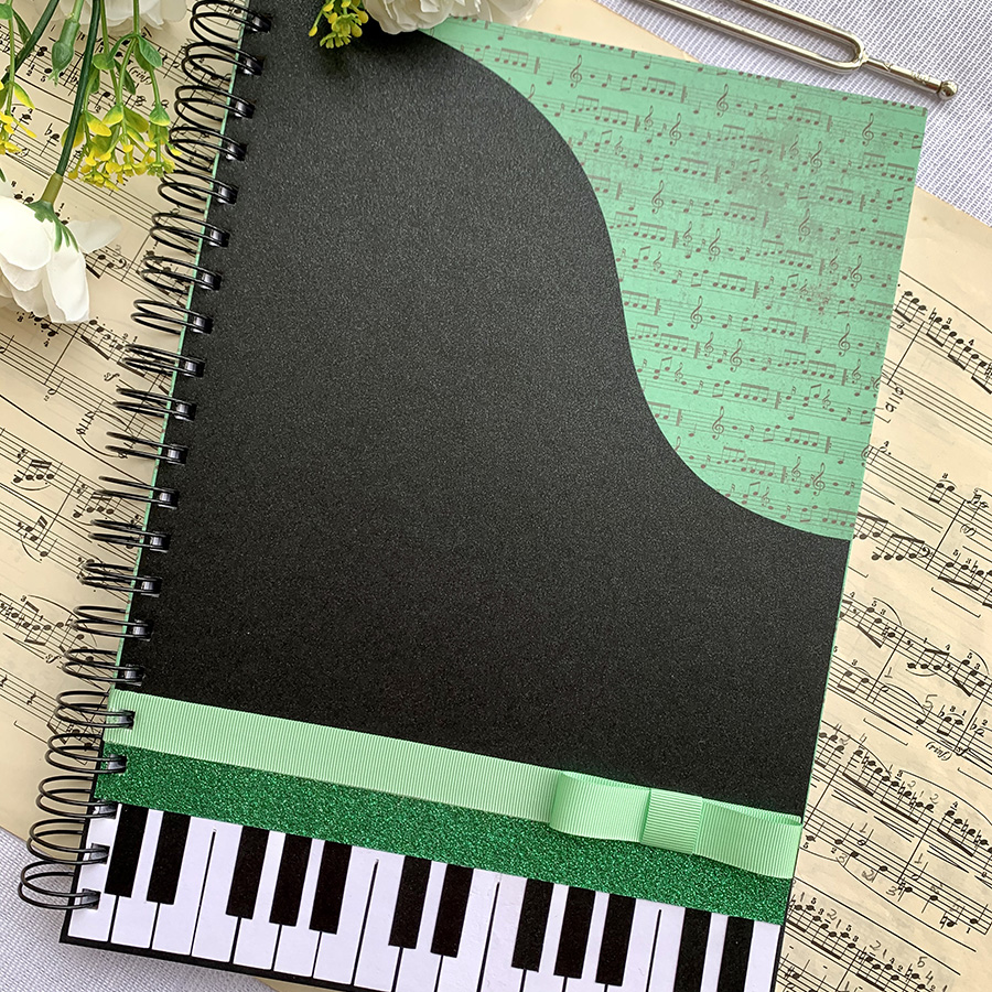 Caderno Grande de Música Piano - Verde