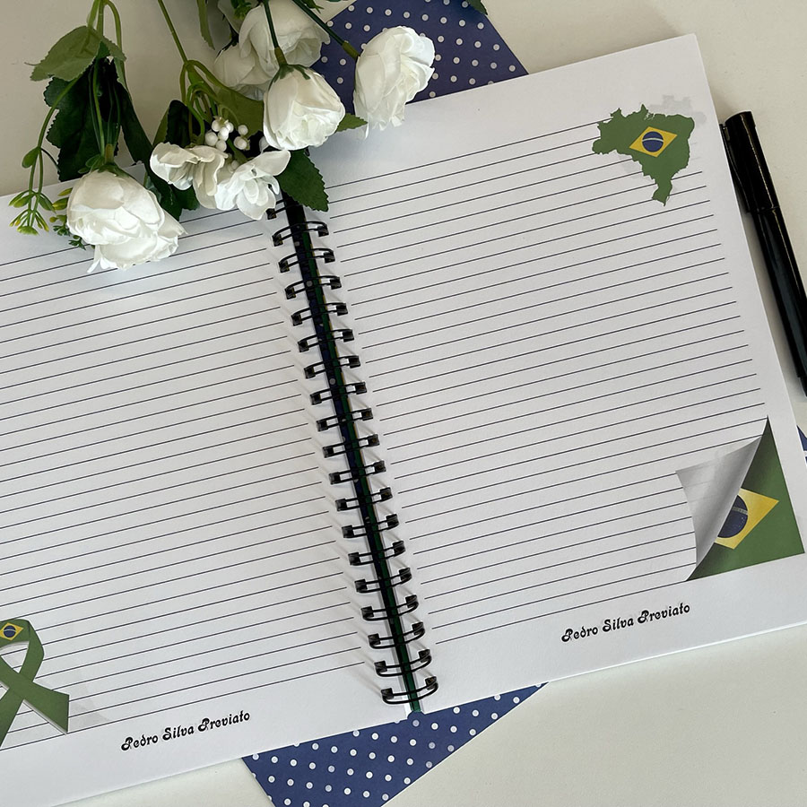 Caderno Grande Pautado Brasil - Imagem 4