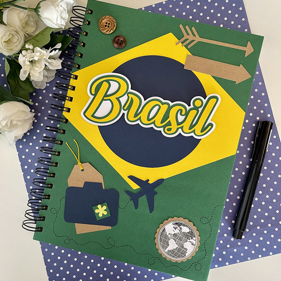 Caderno Grande Pautado Brasil