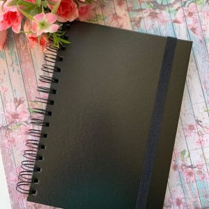 Pronta Entrega - Caderno A5 (médio) Pautado 150 Fls Pretas 80g Arabescos Esp