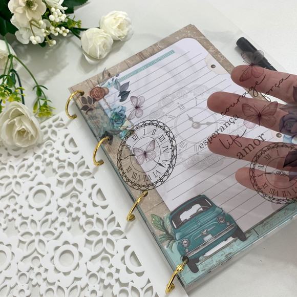 Pronta Entrega - Caderno com Argolas Articuladas 80 folhas - Imagem 4