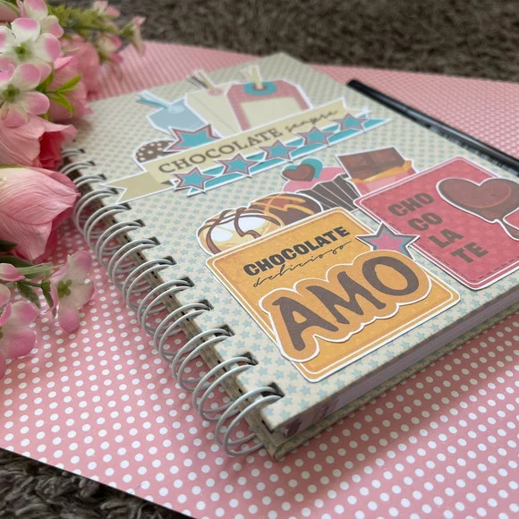 Pronta Entrega - Caderno de Receitas Amo Chocolate - Imagem 5