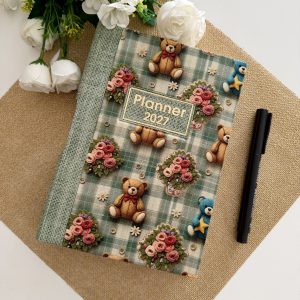 Pronta Entrega - Planner 2027 - Encadernação Buttonhole Longstitch